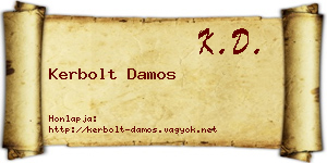 Kerbolt Damos névjegykártya